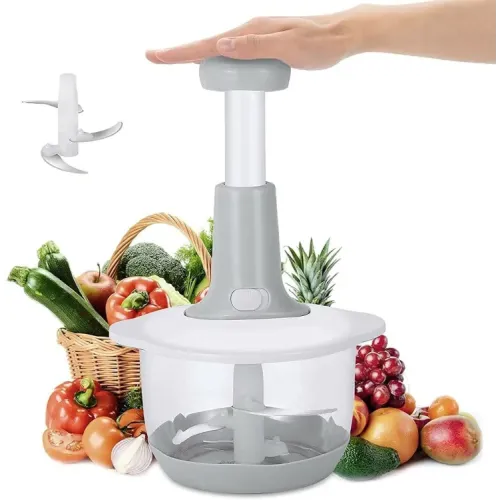 Manual Hand Push Chopper | Multi-functional Vegetable Meat Grinder, Grater, Chopper -2 Liter Manual Hand Push Chopper | Multi-functional Vegetable Meat Grinder, Grater, Chopper -2 Liter